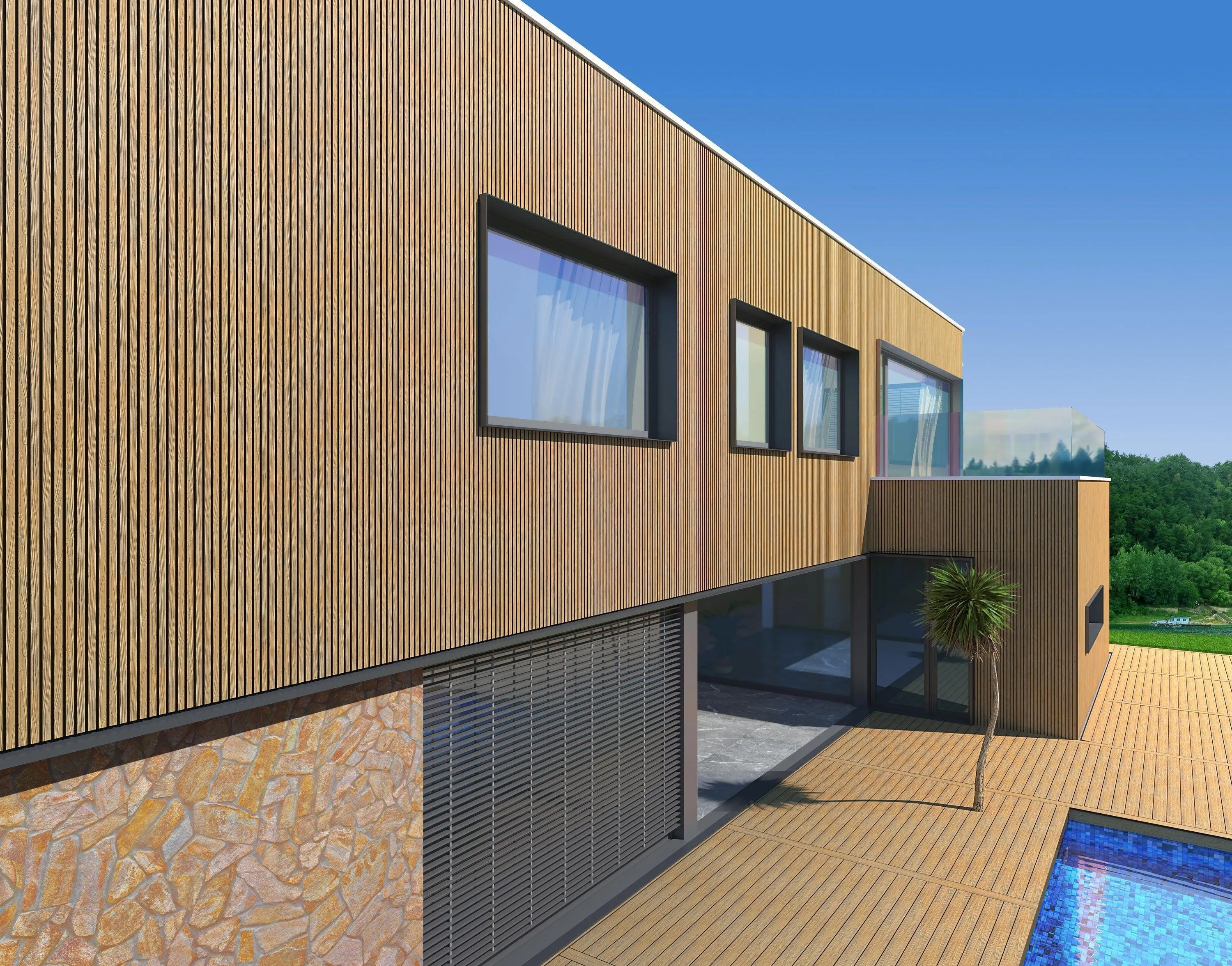 Exterior Wall Panel Birch 94.5" | Garden | 3D Wood Grain (2 Panels per Box) - Image 10