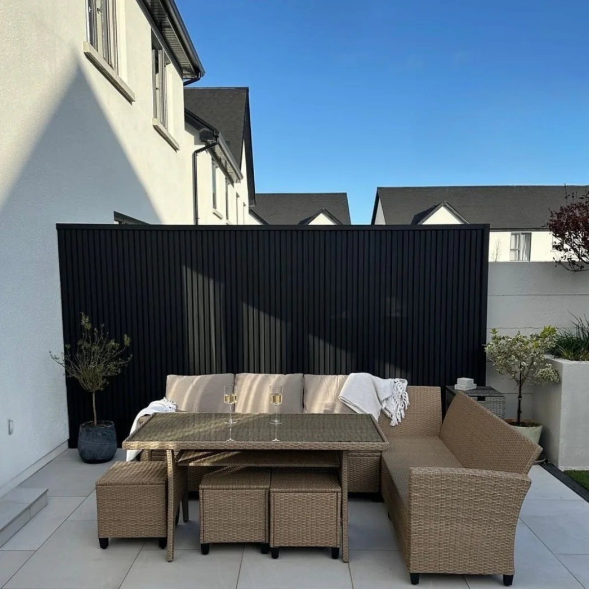Exterior Wall Panel Black 94.5" | Garden | 3D Wood Grain (2 Panels per Box) - Image 3