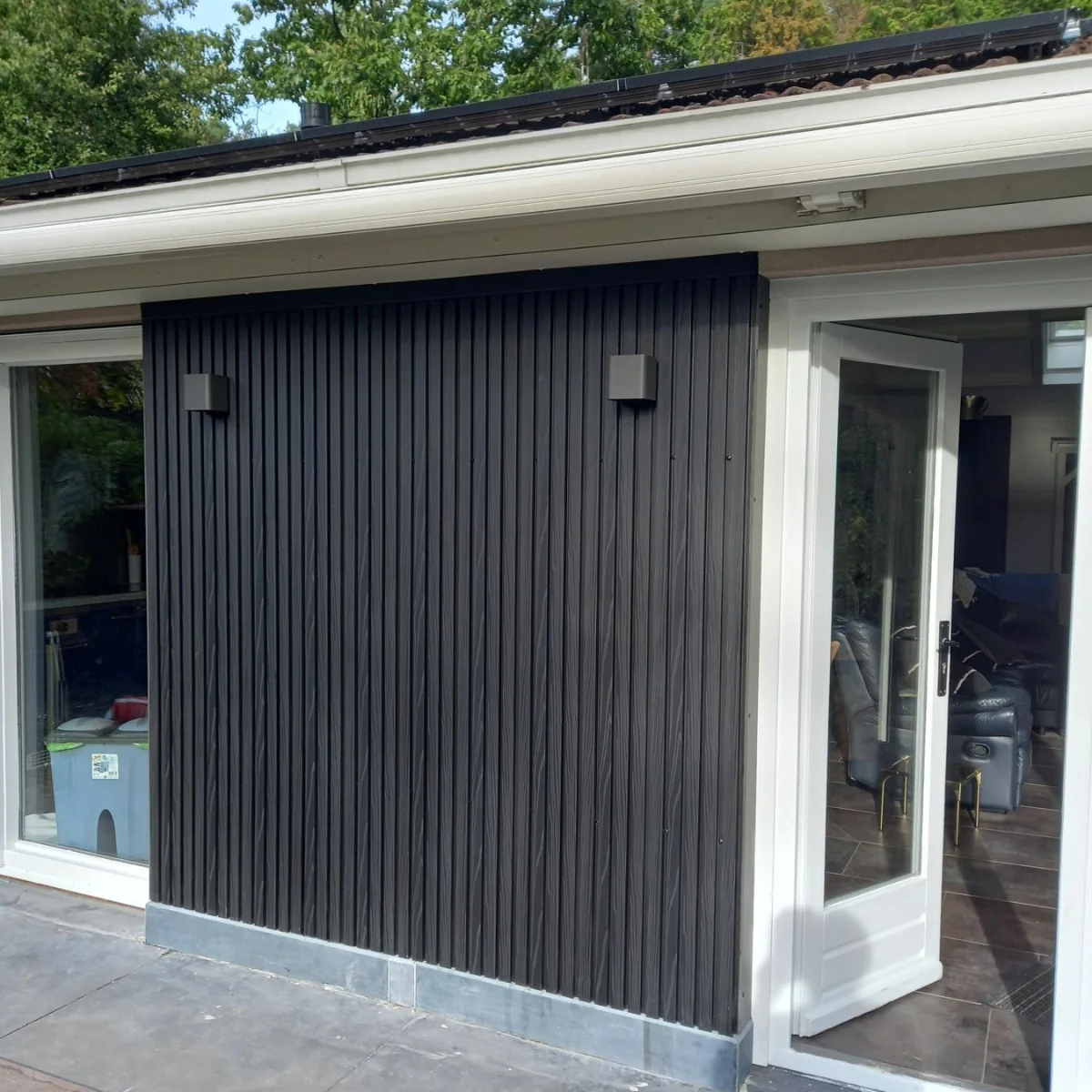 Exterior Wall Panel Black 94.5" | Garden | 3D Wood Grain (2 Panels per Box) - Image 5