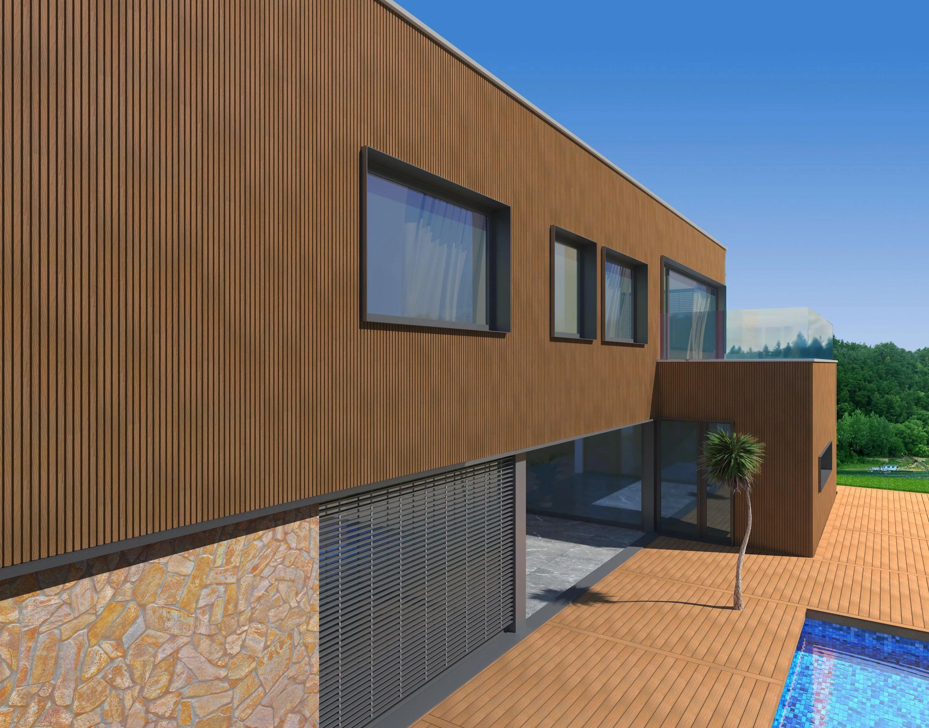 Exterior Wall Panel Oak 94.5" | Garden | 3D Wood Grain (2 Panels per Box) - Image 9