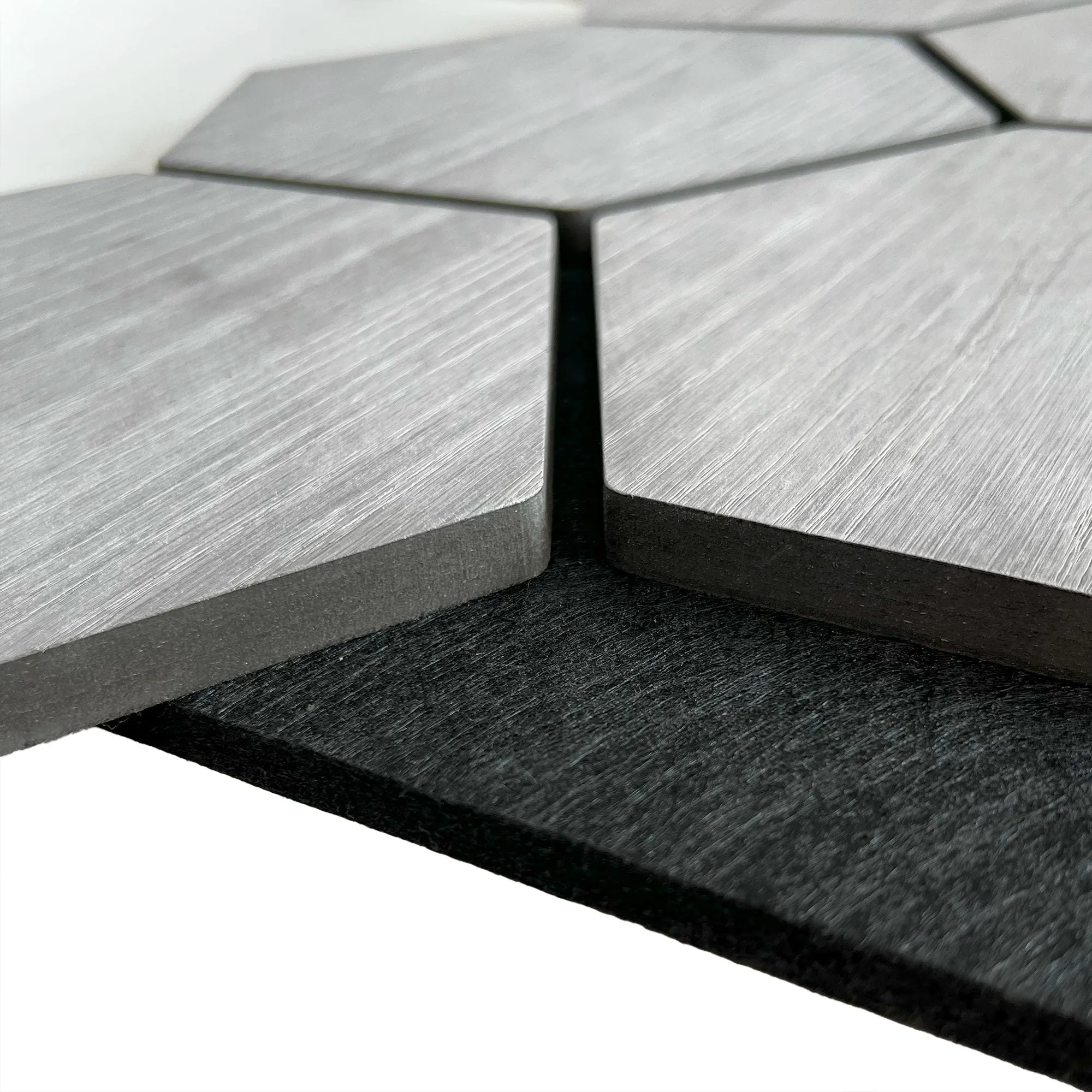 Hexagon Acoustic Panel | Gray Walnut 32 Inch (4 Panels per Box) | Wall Decor - Image 5