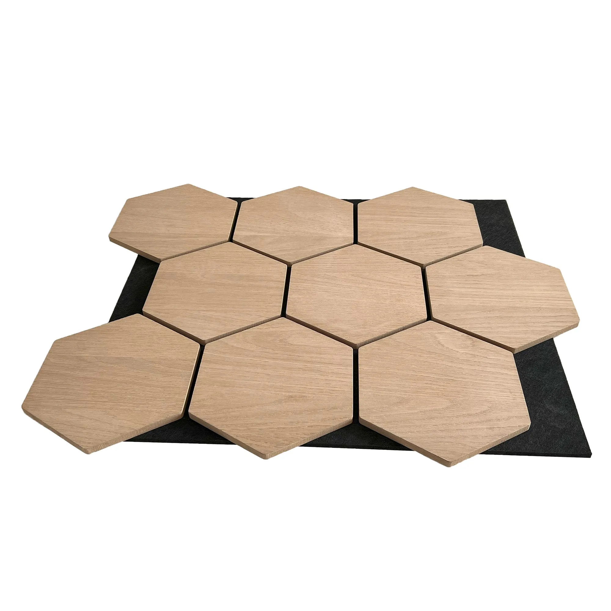 Hexagon Acoustic Panel | Natural Oak 32 Inch (4 Panels per Box) | Wall Decor - Image 3
