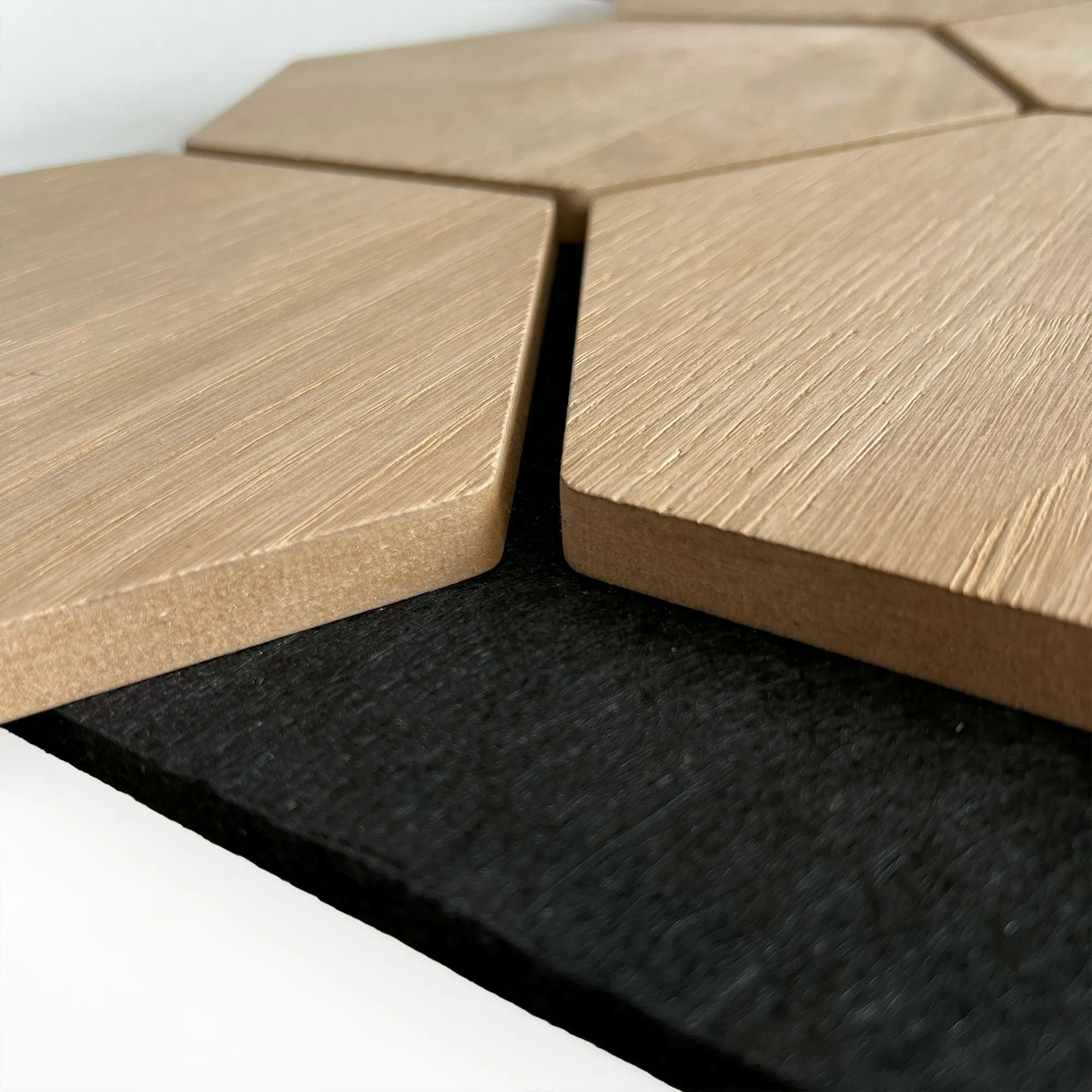 Hexagon Acoustic Panel | Natural Oak 32 Inch (4 Panels per Box) | Wall Decor - Image 5