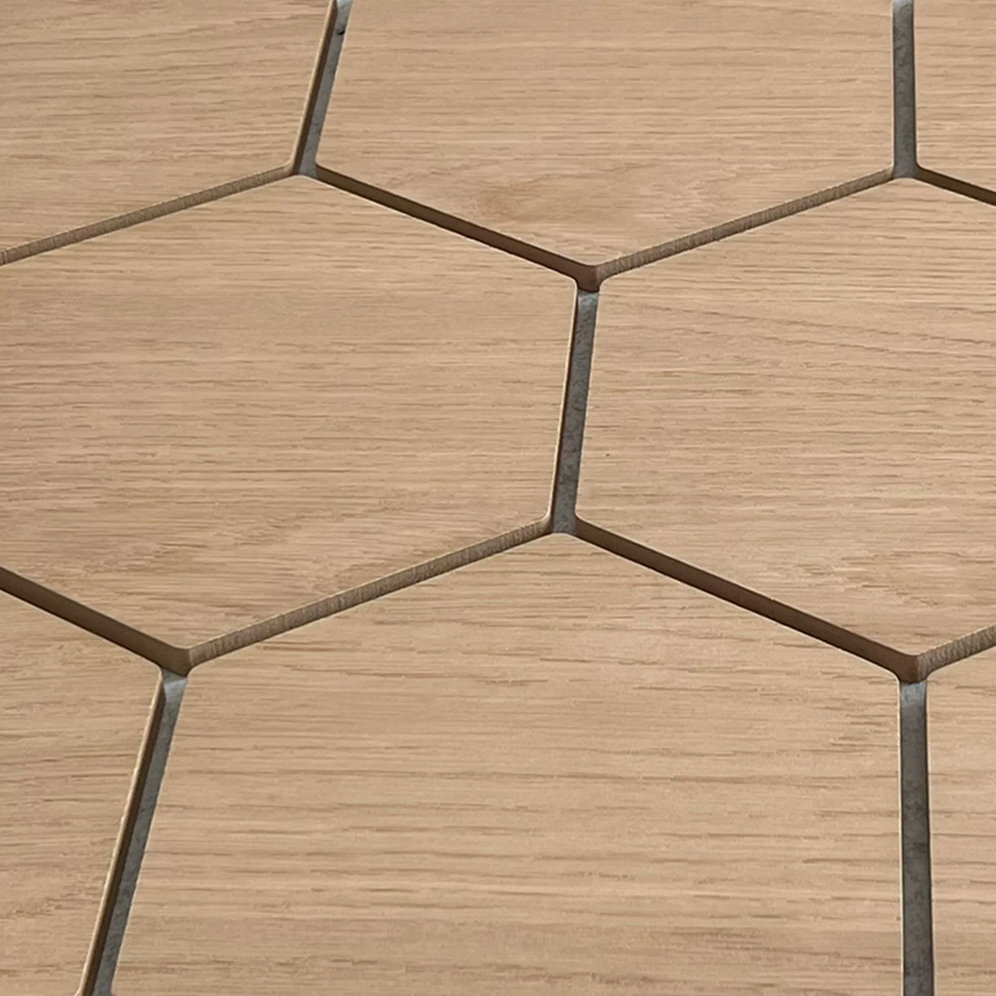 Hexagon Acoustic Panel | Natural Oak with Gray Felt 32 Inch (4 Panels per Box) | Wall Decor - Image 4