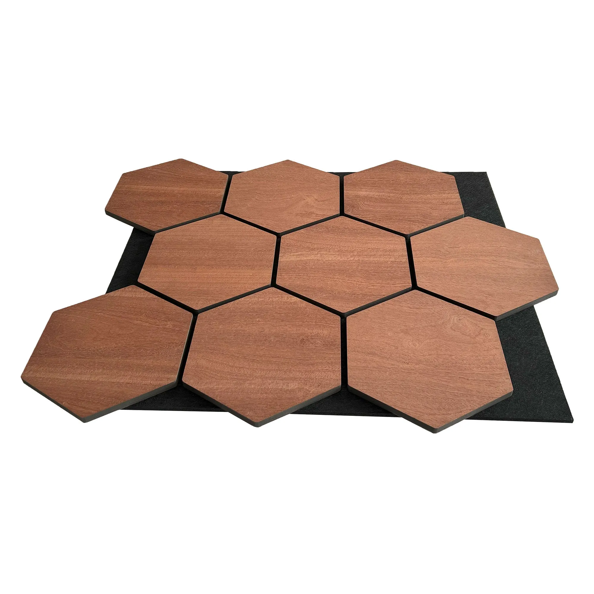 Hexagon Acoustic Panel | Smoked Oak 32 Inch (4 Panels per Box) | Wall Decor - Image 3