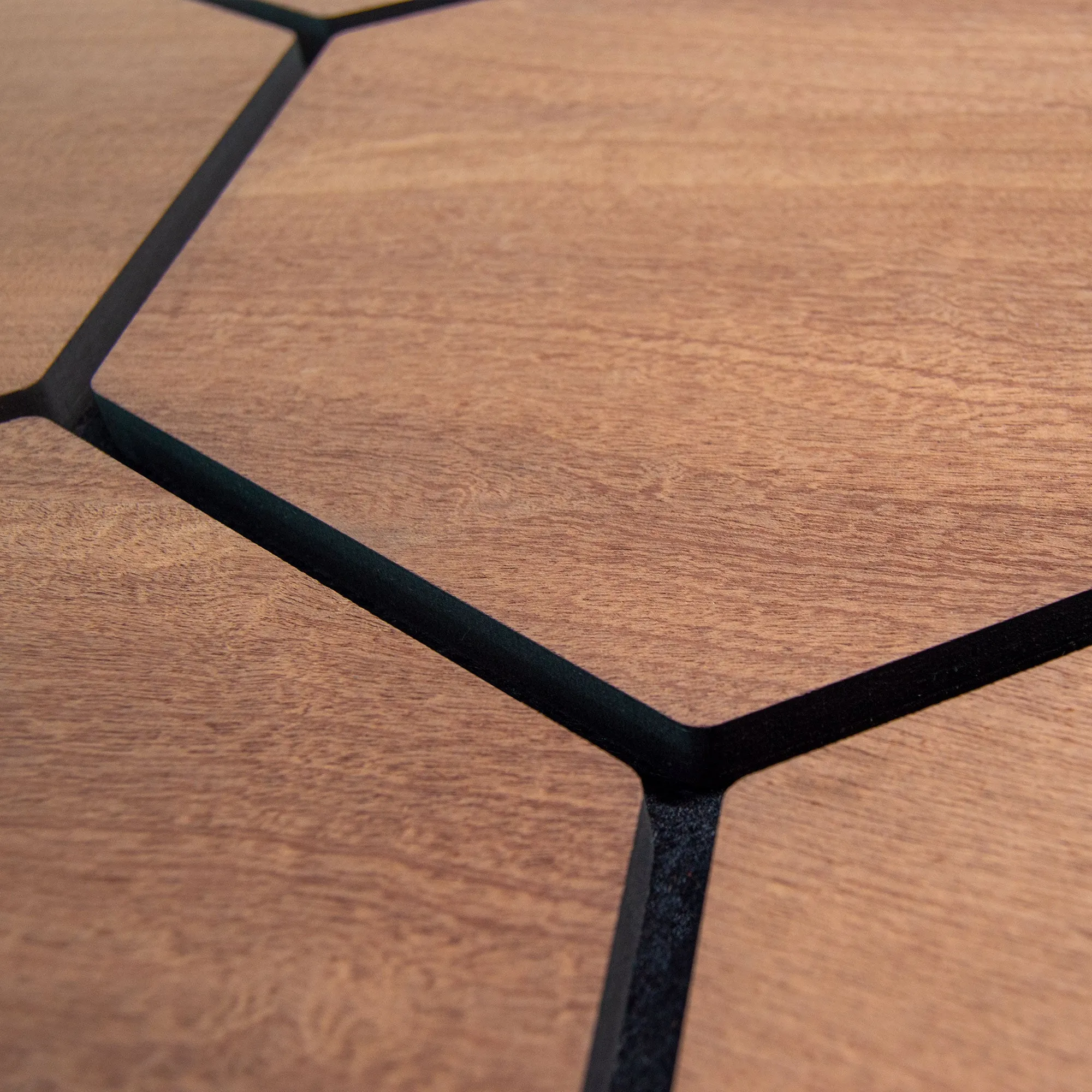 Hexagon Acoustic Panel | Smoked Oak 32 Inch (4 Panels per Box) | Wall Decor - Image 4