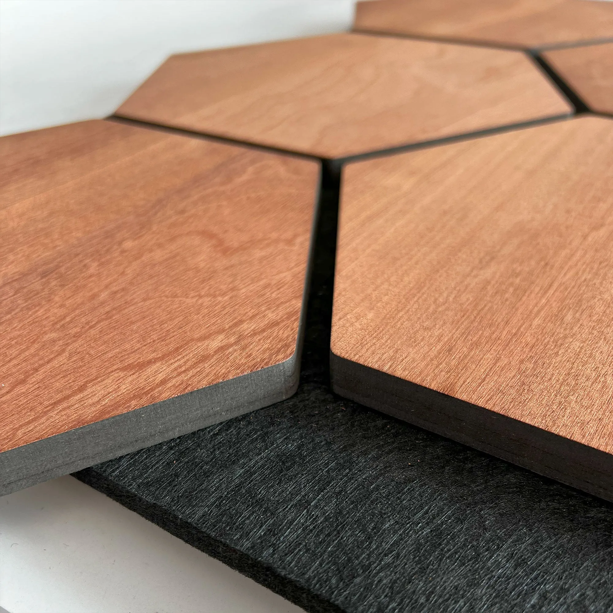 Hexagon Acoustic Panel | Smoked Oak 32 Inch (4 Panels per Box) | Wall Decor - Image 5