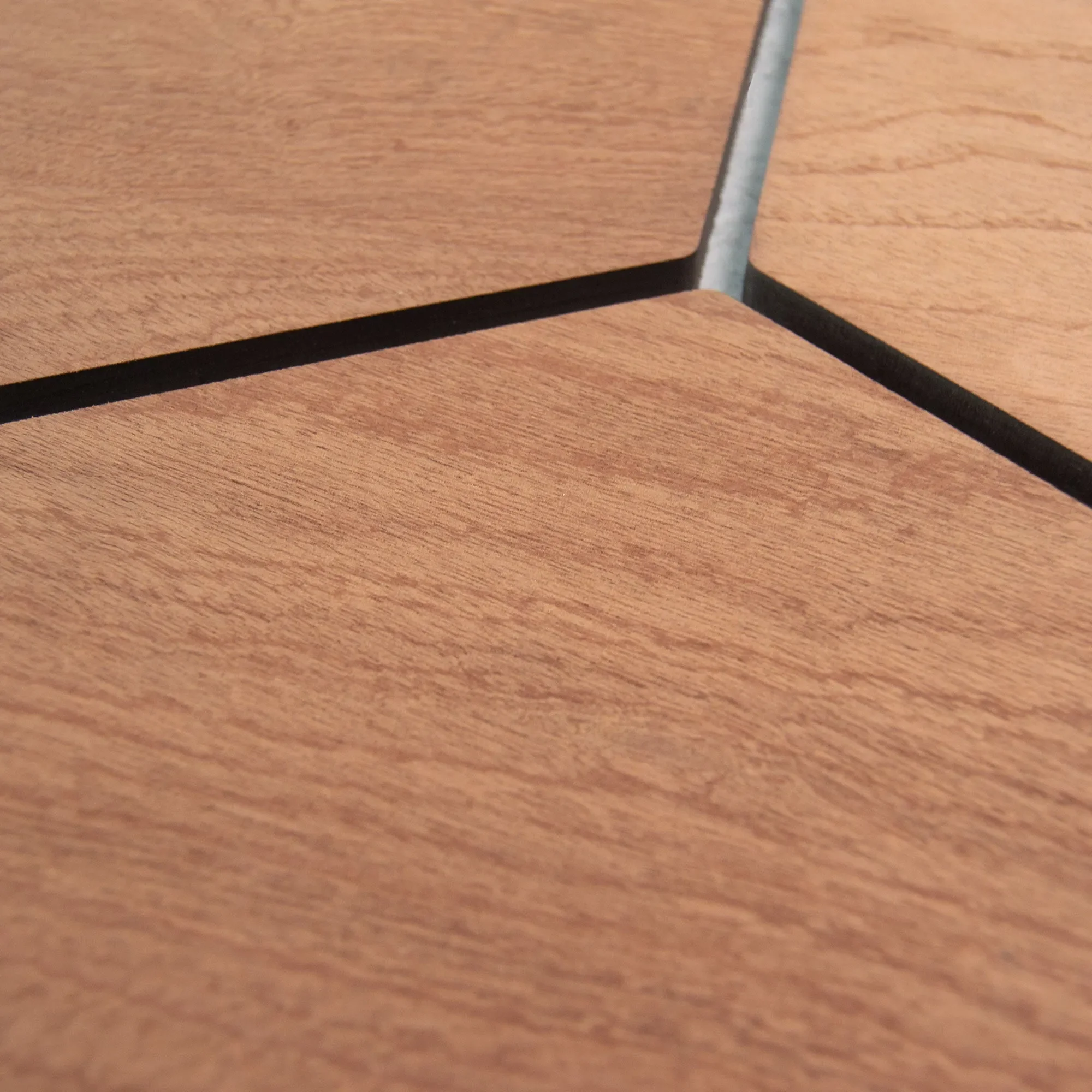 Hexagon Acoustic Panel | Smoked Oak with Gray Felt 32 Inch (4 Panels per Box) | Wall Decor - Image 4