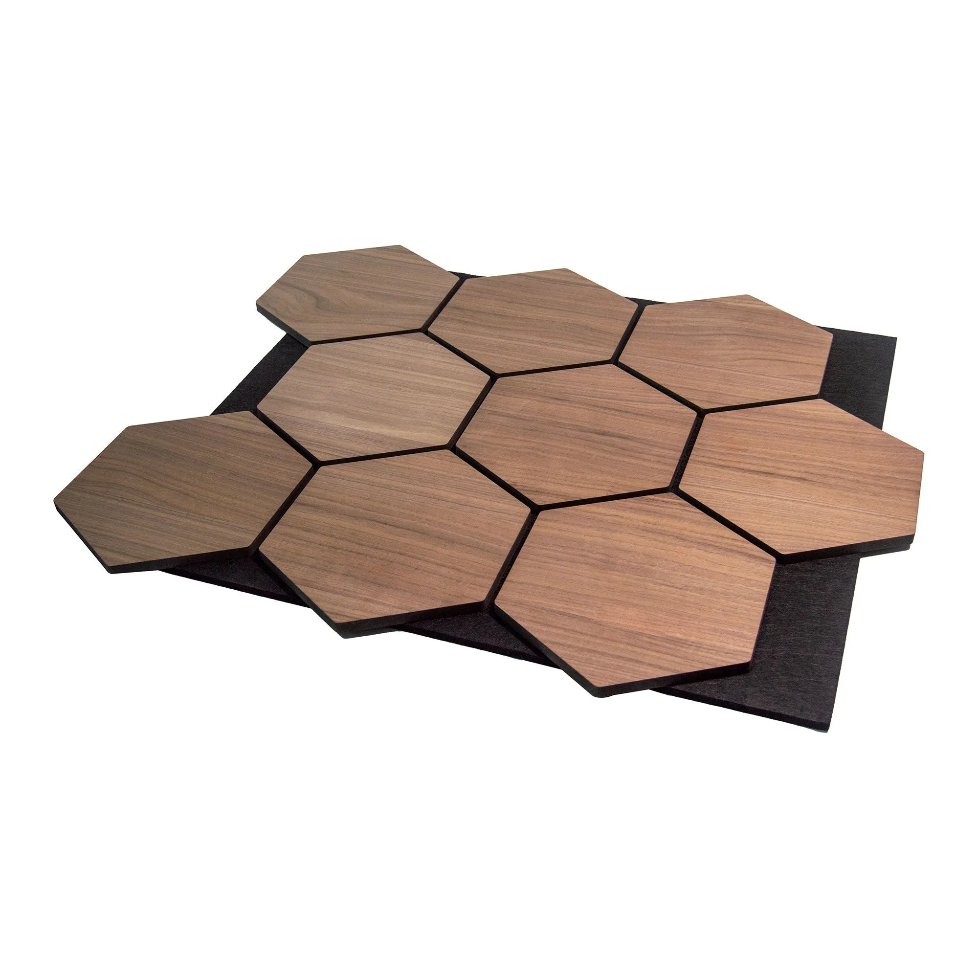 Hexagon Acoustic Panel | Walnut 32 Inch (4 Panels per Box) | Wall Decor - Image 3