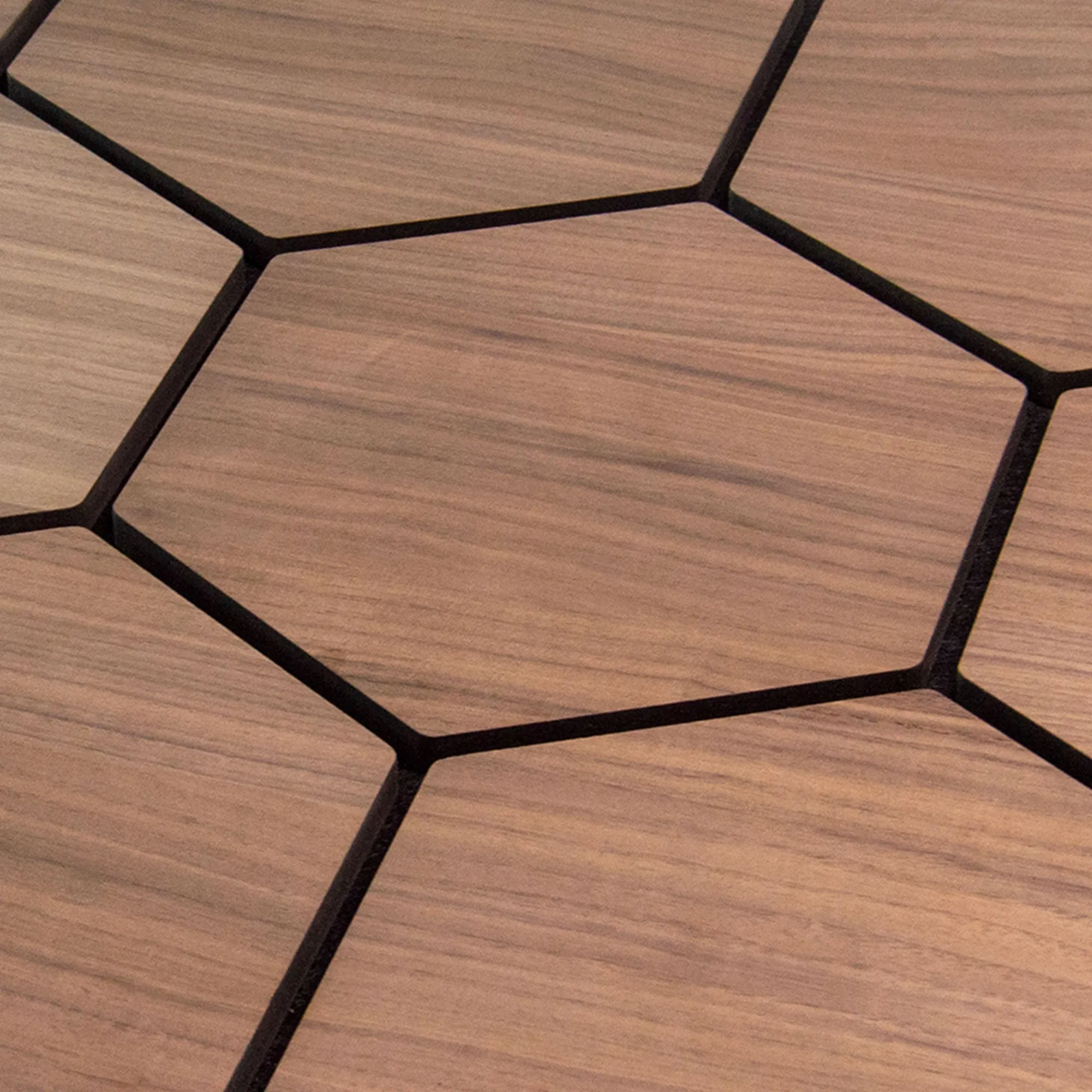 Hexagon Acoustic Panel | Walnut 32 Inch (4 Panels per Box) | Wall Decor - Image 4
