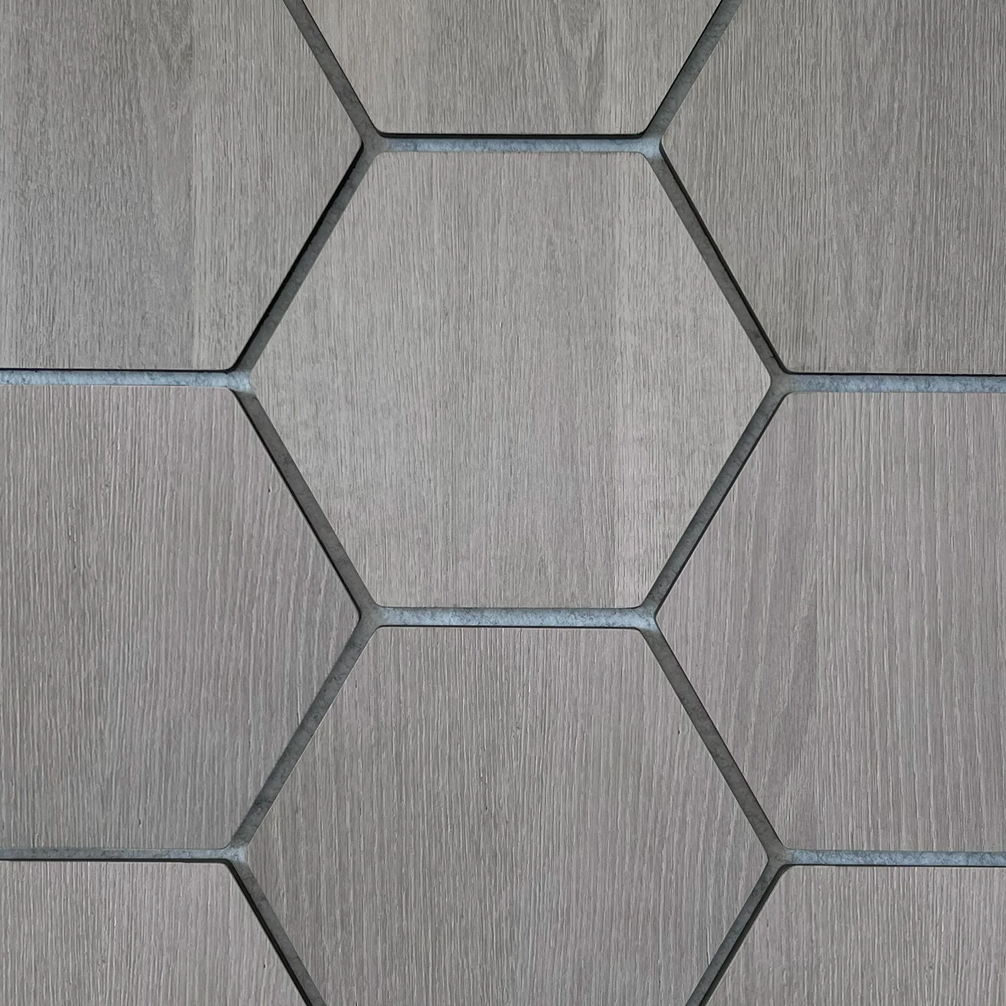 Sample - Hexagon Panel Gray Walnut with Gray Felt