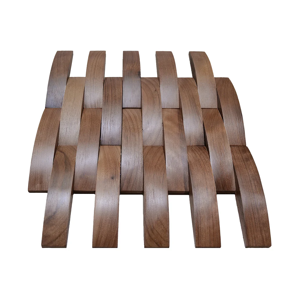 Wood Mosaic Panel | Deep Dusk Walnut Wood Tile | 12×12” - Image 3