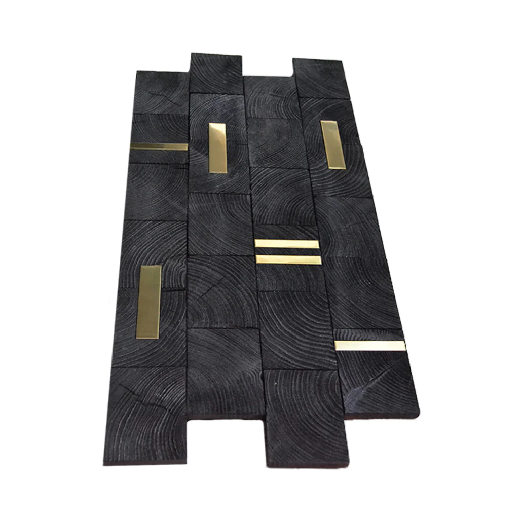Wood Mosaic Panel | Industrial Pine Wood Tile | 12"×24” - Image 4