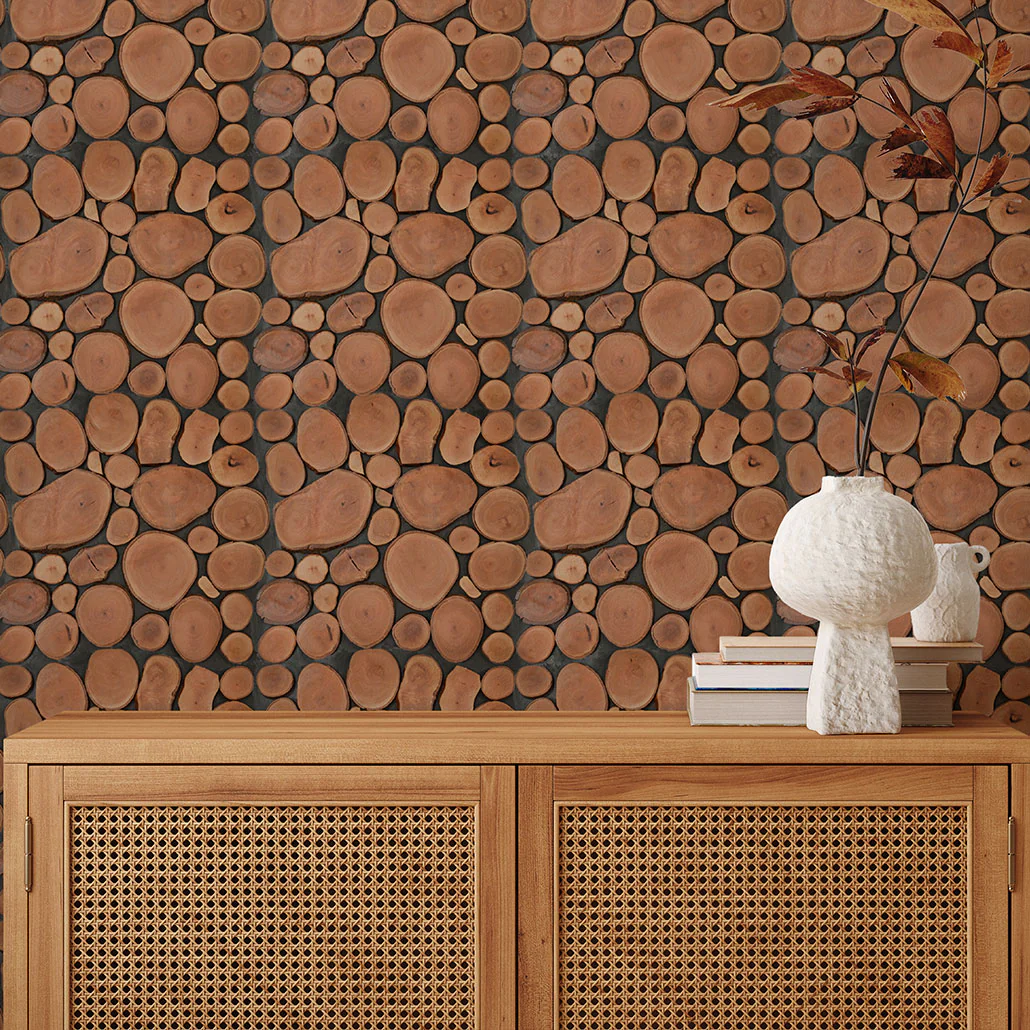 Wood Mosaic Panel | Lychee Wood Tile | 12"×12”