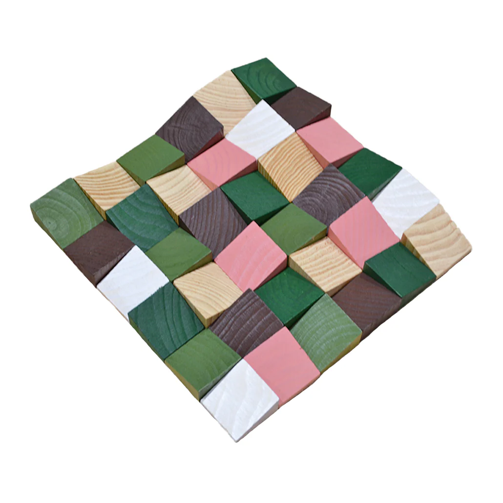 Wood Mosaic Panel | Rich Pine Wood Tile | 12"×12” - Image 5