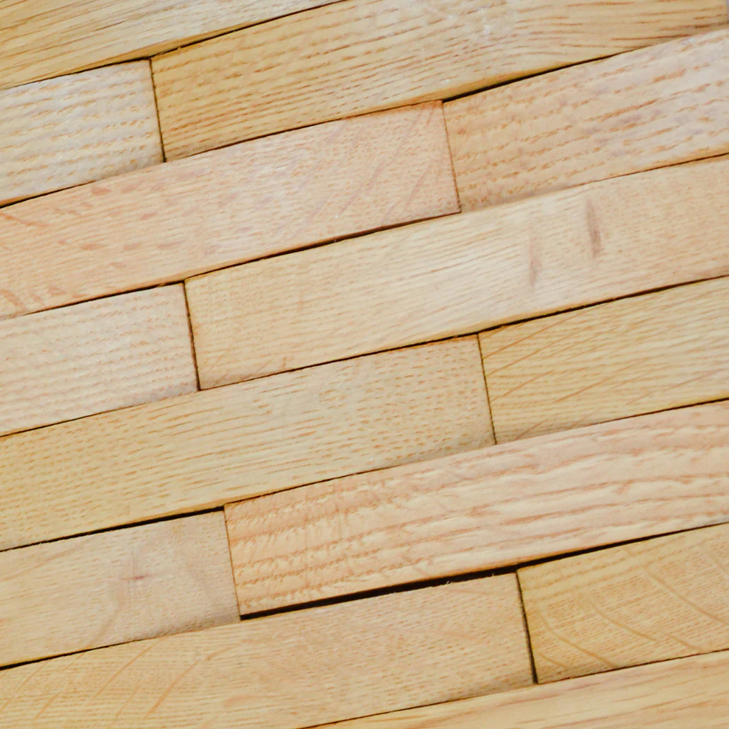 Wood Mosaic Panel | White Oak Wood Tile | 12×12” - Image 4