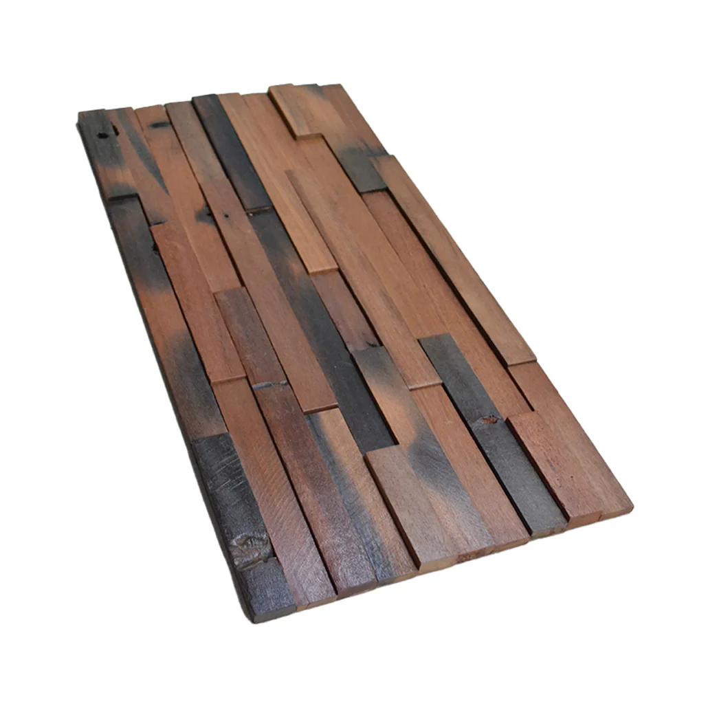 Wood Mosaic Panel | Wide Shipwood Wood Tile | 12"×24” - Image 3
