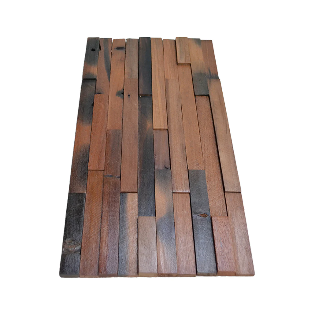 Wood Mosaic Panel | Wide Shipwood Wood Tile | 12"×24” - Image 5