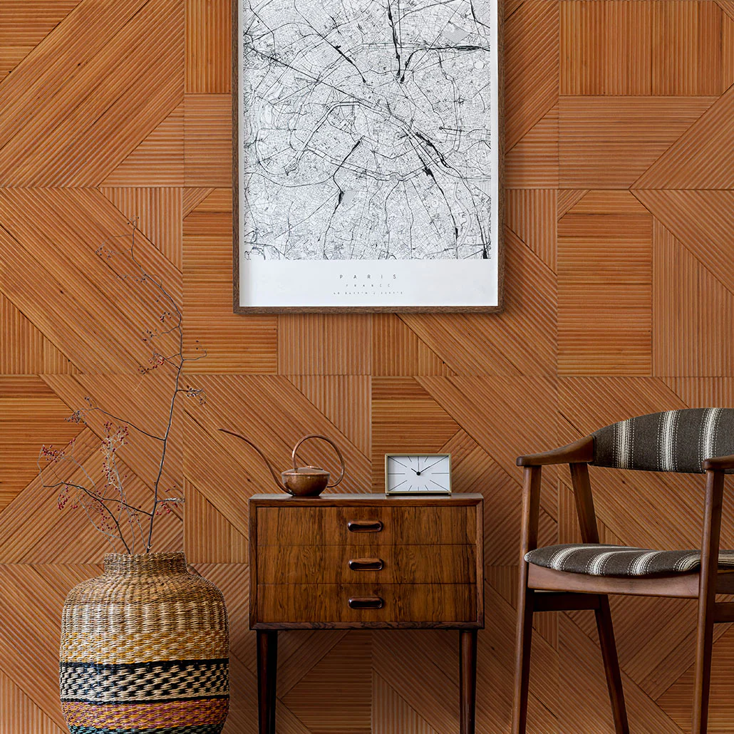 Wood Mosaic Panel | Xilan Wood Tile | 15.75"×15.75”